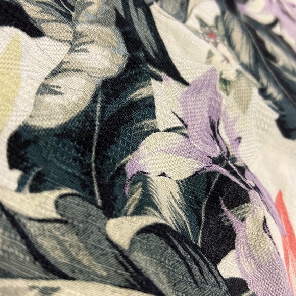 Tommy Bahama 100% Silk off white hibiscus floral Hawaiian textured washable XL - Picture 13 of 13